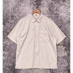 Lululemon Shirt XL Mens Ripstop Airing Classic Fit Short Sleeve Light Ivory